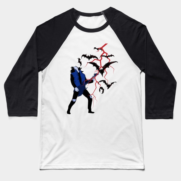 Eddie playing guitar Baseball T-Shirt by clad63